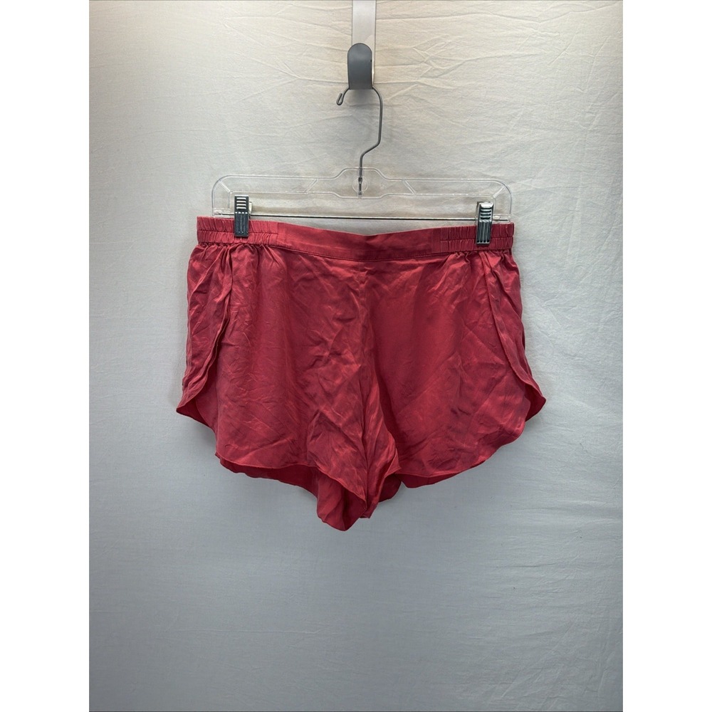 Lunya Washable Silk Sleepwear Loungewear Shorts Coral Pink M Pajamas Pull On